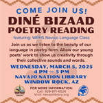 Reading Across Navajo Nation — Diné Bizaad Poetry Reading